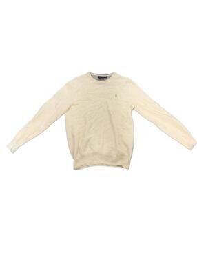 Polo Ralph Lauren Men's Cream and Yellow Jumper